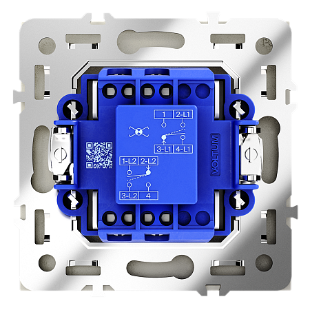 Перекрестный переключатель встраиваемый VOLTUM S70 одноклавишный (шелк) VLS010504 Перекрестный переключатель встраиваемый VOLTUM S70 одноклавишный (шелк) VLS010504