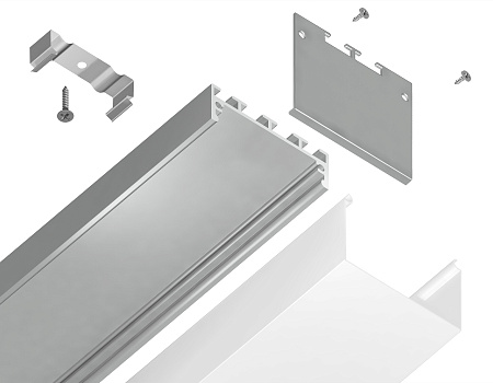 Профиль алюминиевый накладной/подвесной 42*45 "Profile System" Ambrella light Illumination GP3070AL Профиль алюминиевый накладной/подвесной 42*45 "Profile System" Ambrella light Illumination GP3070AL