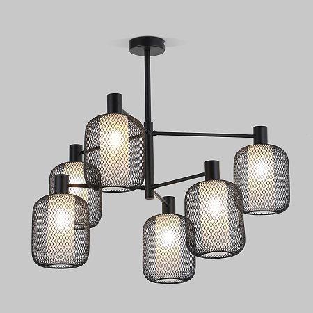 Люстра на штанге Eurosvet Voile 30191/6 черный a069160 Люстра на штанге Eurosvet Voile 30191/6 черный a069160