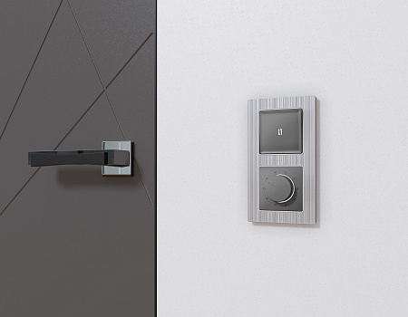 Комплект механизма терморегулятора с датчиком для теплого пола с подсветкой 16A-250V Ambrella Volt Alfa MA655710 Комплект механизма терморегулятора с датчиком для теплого пола с подсветкой 16A-250V Ambrella Volt Alfa MA655710