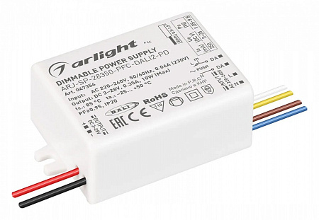 Блок питания DALI2 10Вт 3-28В IP20 Arlight ARJ 047354 Блок питания DALI2 10Вт 3-28В IP20 Arlight ARJ 047354