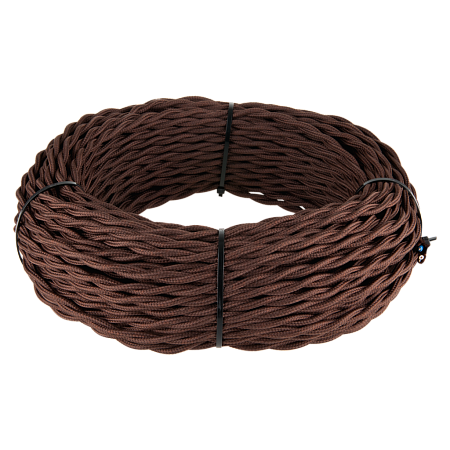 Ретро кабель витой 2х2,5 коричневый 20 м Werkel W6452314 4690389165450 a051394