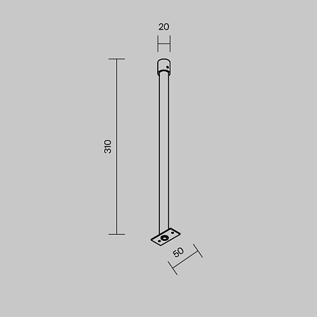 Жесткий подвес для уличной трековой системы Maytoni Elasity IP O-TR001-HL-W300 Жесткий подвес для уличной трековой системы Maytoni Elasity IP O-TR001-HL-W300