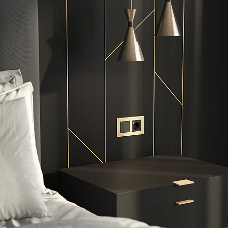 Рамка на 2 поста Werkel AluMax шампань W0023511 a066334 Рамка на 2 поста Werkel AluMax шампань W0023511 a066334