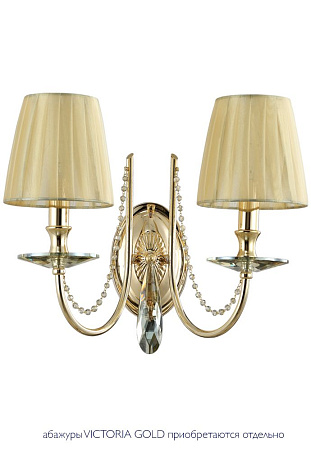 Бра Crystal Lux VICTORIA AP2 GOLD/AMBER Бра Crystal Lux VICTORIA AP2 GOLD/AMBER