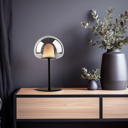 Настольная лампа светодидная Eurosvet Twice 90326/1 черный Настольная лампа светодидная Eurosvet Twice 90326/1 черный