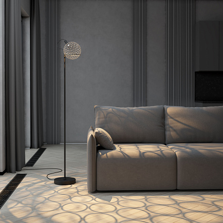 Торшер светодиодный Eurosvet Gemini 80492/1 черный a069041