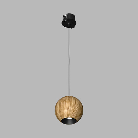 Светильник подвесной светодиодный Ledron SPACE-R130-Basic-Wooden-Black
