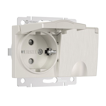 Розетка двойная влагозащищенная, с заземлением и с защитными крышками и шторками Werkel W1172213 a057289 Розетка двойная влагозащищенная, с заземлением и с защитными крышками и шторками Werkel W1172213 a057289