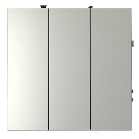 Выключатель встраиваемый VOLTUM S70 трехклавишный (сталь) VLS030105 Выключатель встраиваемый VOLTUM S70 трехклавишный (сталь) VLS030105