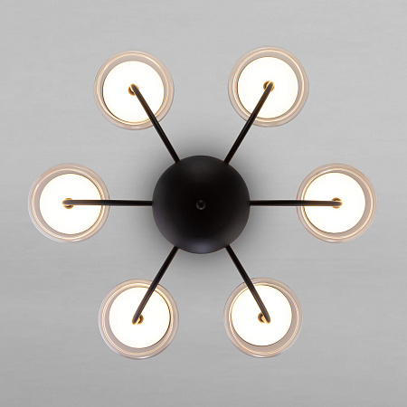 Люстра на штанге светодиодная Eurosvet Fungo 50388 LED черный a068861 Люстра на штанге светодиодная Eurosvet Fungo 50388 LED черный a068861