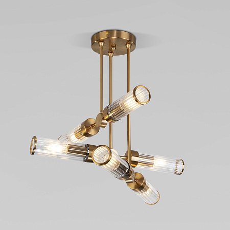 Люстра на штанге Eurosvet Oriens 60166/6 латунь a068071 Люстра на штанге Eurosvet Oriens 60166/6 латунь a068071