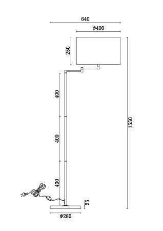 Торшер Freya Joan FR5112FL-01CH