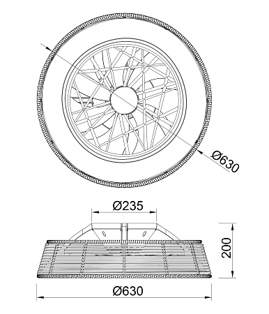 Люстра с вентилятором светодиодная Mantra INDONESIA 7810 Люстра с вентилятором светодиодная Mantra INDONESIA 7810