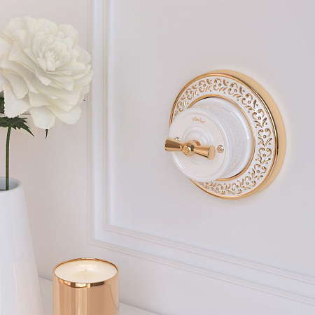 Переключатель одноклавишный белый Ретро Werkel Ретро W5612001 4690389166709 a051317 Переключатель одноклавишный белый Ретро Werkel Ретро W5612001 4690389166709 a051317