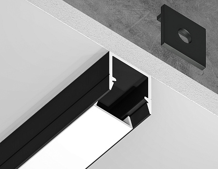 Профиль алюминиевый накладной 10*10 Ambrella light Illumination GP1650BK Профиль алюминиевый накладной 10*10 Ambrella light Illumination GP1650BK