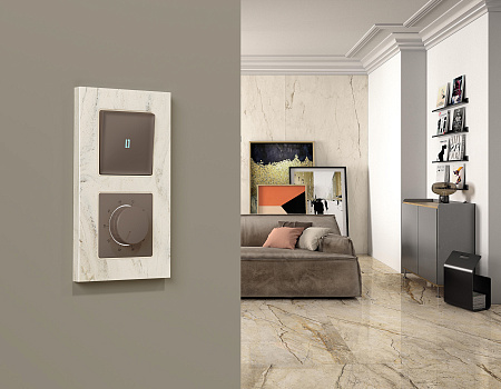 Комплект механизма терморегулятора с датчиком для теплого пола с подсветкой 16A-250V Ambrella Volt Alfa MA635710 Комплект механизма терморегулятора с датчиком для теплого пола с подсветкой 16A-250V Ambrella Volt Alfa MA635710