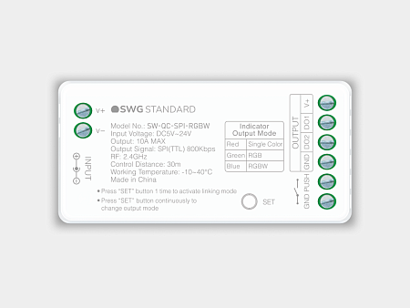 Контроллер универсальный SPI 3 в 1 MONO/RGB/RGBW SWG SW-QC-SPI-RGBW