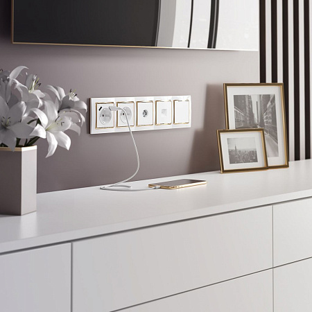 ТВ-розетка проходная Werkel WL01-TV-2W a033754