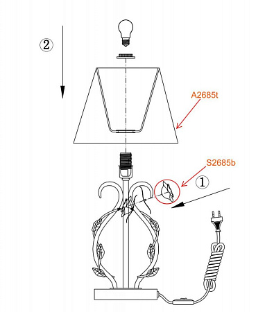 Настольная лампа Odeon Light Padma 2685/1T Настольная лампа Odeon Light Padma 2685/1T