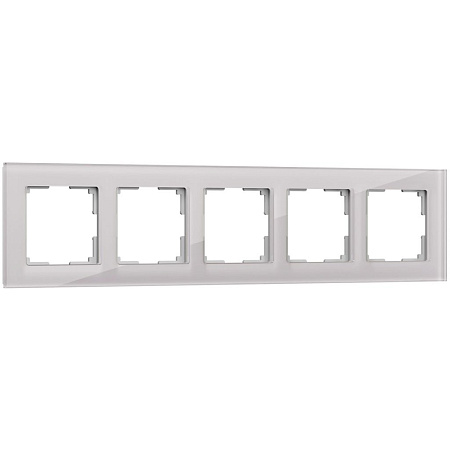 Рамка на 5 постов дымчатая, стекло Werkel Favorit W0051117 4690389160189 a050898 Рамка на 5 постов дымчатая, стекло Werkel Favorit W0051117 4690389160189 a050898