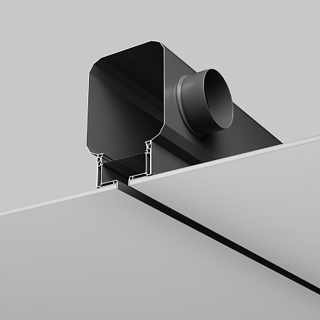 Диффузор с гексагональной сеткой, линейный, ГКЛ 12,5 мм, черный, КСД тип 3 Maytoni Aero ARC-LD-G12-000013
