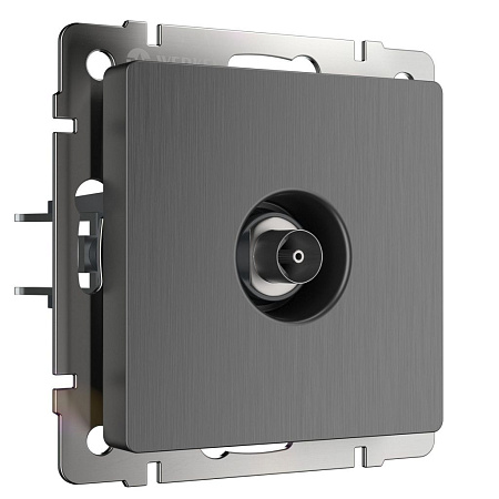 ТВ-розетка оконечная графит рифленая Werkel W1183004 4690389158681 a050758