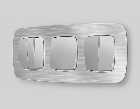 Лицевая панель для 1-клавишных выключателей QUANT Ambrella Volt OMEGA OP4010 Лицевая панель для 1-клавишных выключателей QUANT Ambrella Volt OMEGA OP4010