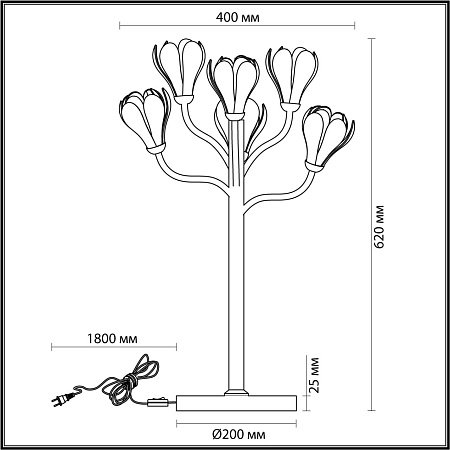 Настольная лампа Odeon Light GARDI 5090/6T