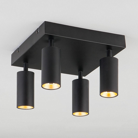 Спот светодиодный Eurosvet Fleur 20066/4 LED черный/золото 00000085110 Спот светодиодный Eurosvet Fleur 20066/4 LED черный/золото 00000085110
