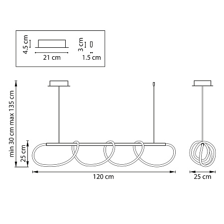 Светильник подвесной светодиодный Lightstar Corinto 637093 Светильник подвесной светодиодный Lightstar Corinto 637093