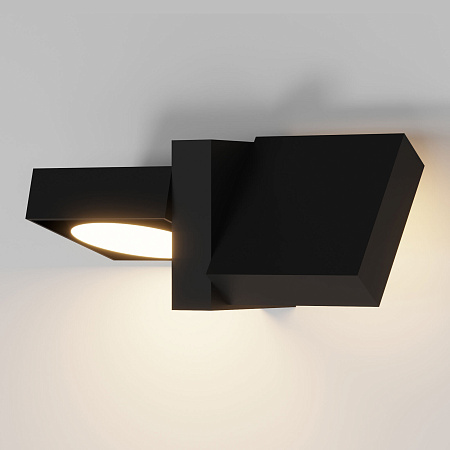 Уличный настенный светодиодный светильник Elektrostandard Twin черный (35170/D)