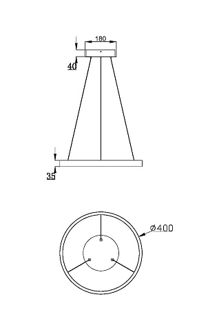 Светильник светодиодный подвесной Maytoni Rim MOD058PL-L22W3K