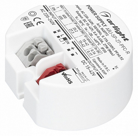 Блок питания 27Вт 15-42В IP20 Arlight ARJ-SP 048772 Блок питания 27Вт 15-42В IP20 Arlight ARJ-SP 048772