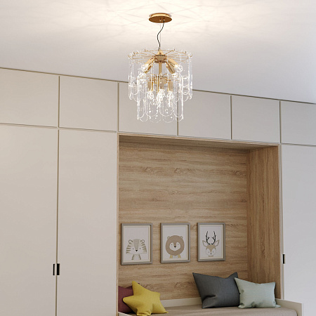 Люстра подвесная Eurosvet Claire 60170/8 золото Smart a070629