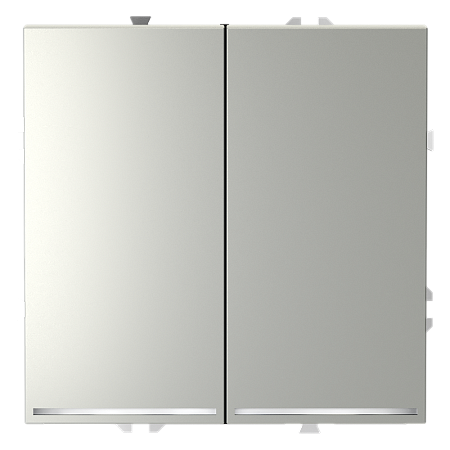 Выключатель встраиваемый VOLTUM S70 двухклавишный с подсветкой (сталь) VLS020205 Выключатель встраиваемый VOLTUM S70 двухклавишный с подсветкой (сталь) VLS020205