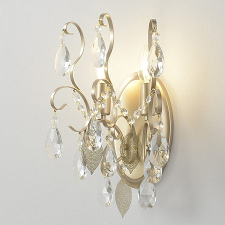 Светильник настенный Crystal Lux ESMIRALDA AP2 GOLD