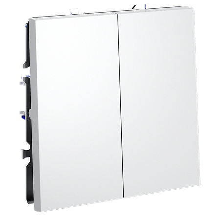 Проходной переключатель встраиваемый VOLTUM S70 двухклавишный (белый матовый) VLS020302 Проходной переключатель встраиваемый VOLTUM S70 двухклавишный (белый матовый) VLS020302