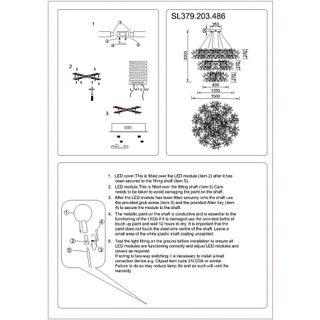 Подвесной светодиодный светильник ST Luce Rafina SL379.203.486 Подвесной светодиодный светильник ST Luce Rafina SL379.203.486
