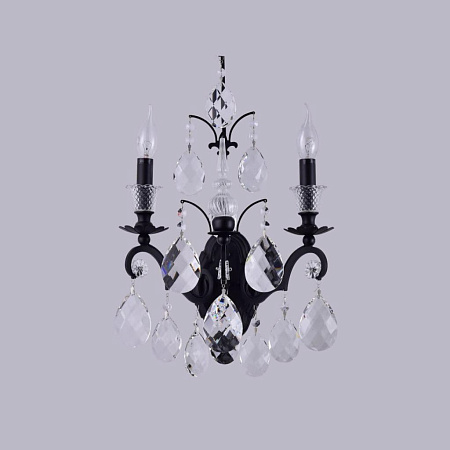 Бра Crystal Lux MAGNIFICO AP2 BLACK/TRANSPARENT