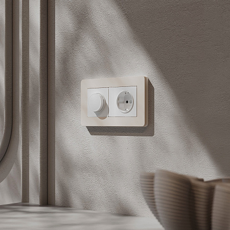 Рамка на 2 поста Werkel Split айвори/белый, soft-touch W0023066 a067254