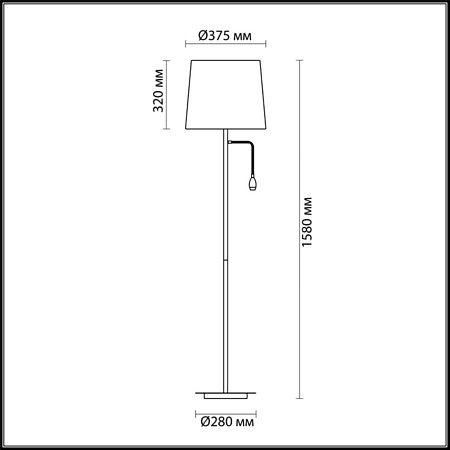 Торшер Odeon Light Edis 4115/1F