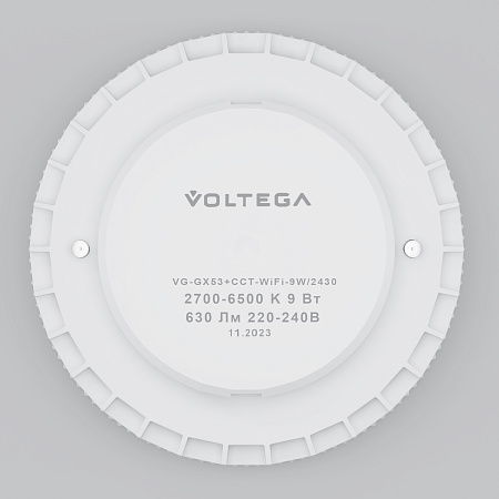 Лампа светодиодная GX53 9W 2700K 630Lm Voltega Wi-Fi bulbs 2430 Лампа светодиодная GX53 9W 2700K 630Lm Voltega Wi-Fi bulbs 2430