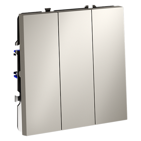 Выключатель встраиваемый VOLTUM S70 трехклавишный (кашемир) VLS030103 Выключатель встраиваемый VOLTUM S70 трехклавишный (кашемир) VLS030103