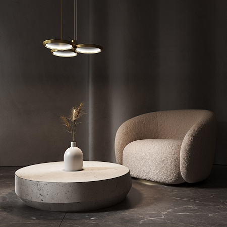 Люстра подвесная светодиодная Eurosvet Crespella 90034/3 золото a069293 Люстра подвесная светодиодная Eurosvet Crespella 90034/3 золото a069293