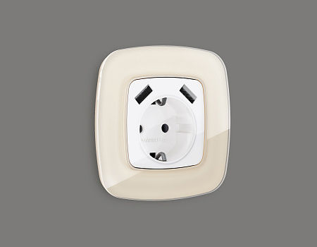 Лицевая панель для розетки с заземлением со шторками 2USB тип A+A QUANT A1090 Ambrella Volt OMEGA OP1090 Лицевая панель для розетки с заземлением со шторками 2USB тип A+A QUANT A1090 Ambrella Volt OMEGA OP1090