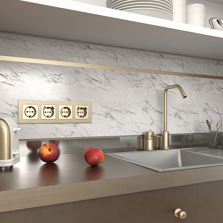 Рамка на 4 поста шампань алюминий Werkel Aluminium W0041711 4690389158162 a052315 Рамка на 4 поста шампань алюминий Werkel Aluminium W0041711 4690389158162 a052315