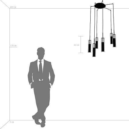Подвесная люстра Lightstar Cilino 756064 Подвесная люстра Lightstar Cilino 756064