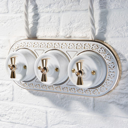 Переключатель одноклавишный белый Ретро Werkel Ретро W5612001 4690389166709 a051317 Переключатель одноклавишный белый Ретро Werkel Ретро W5612001 4690389166709 a051317