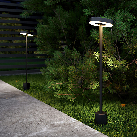 Уличный грунтовый светодиодный светильник Elektrostandard Verano 35185/S черный a068589 Уличный грунтовый светодиодный светильник Elektrostandard Verano 35185/S черный a068589